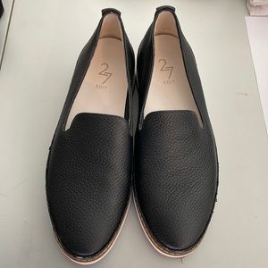 27 Edit Black Leather Loafers Size 8.5